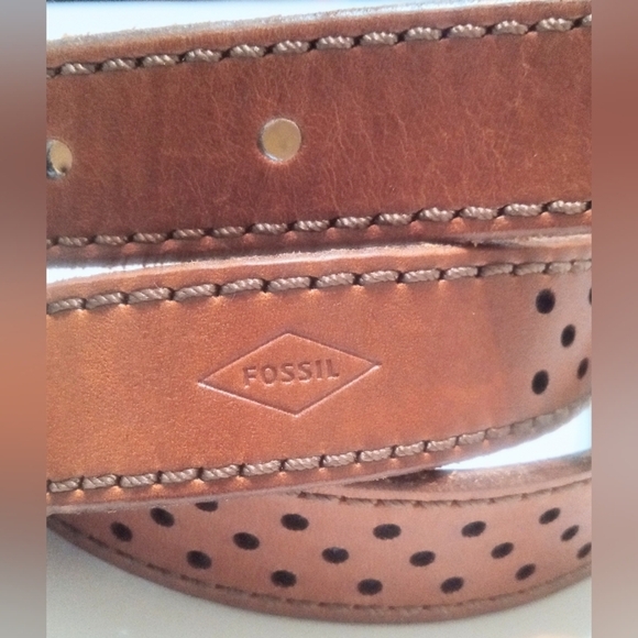 Fossil Belt Women’s Leather 1 Inch Wide Size L - Picture 3 of 10